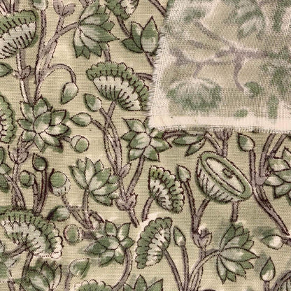 Ishika Cotton-Linen 44" Block-Printed Jaal Upholstery Fabric