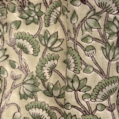 Ishika Cotton-Linen 44" Block-Printed Jaal Upholstery Fabric