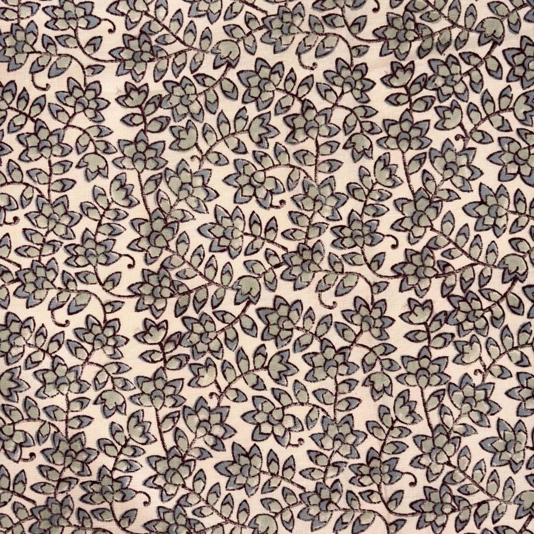 Navya Cotton-Linen 44" Block-Printed Jaal Upholstery Fabric