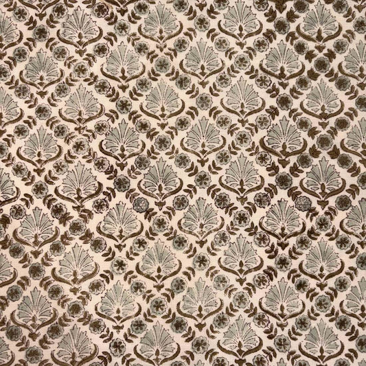 Tanaya Cotton-Linen 44" Block-Printed Buta Upholstery Fabric