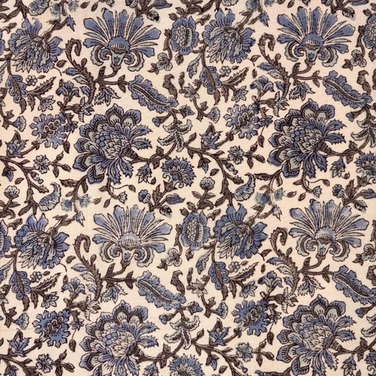Rachita Cotton-Linen 44" Block-Printed Jaal Upholstery Fabric