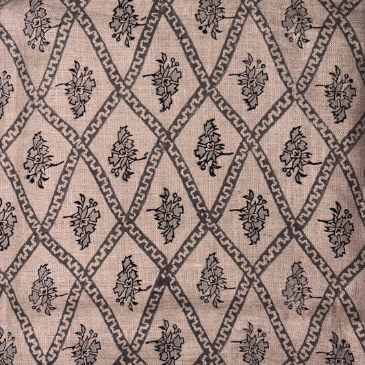 Vastra Linen 58" Block-Printed Buta Upholstery Fabric