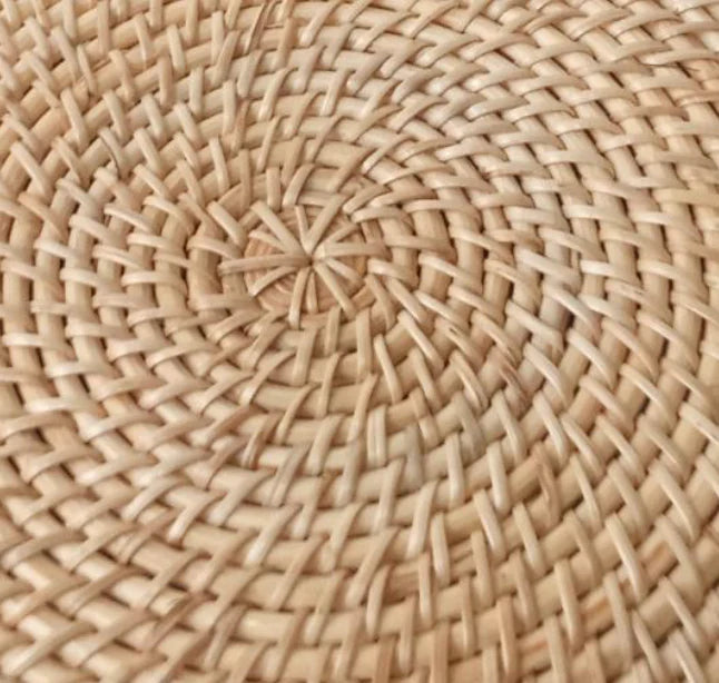 Aara Luxe Cane Round Placemat - Handwoven Elegance