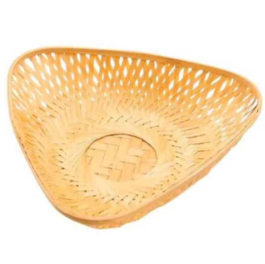 Trika Bamboo Basket - Natural Triangular