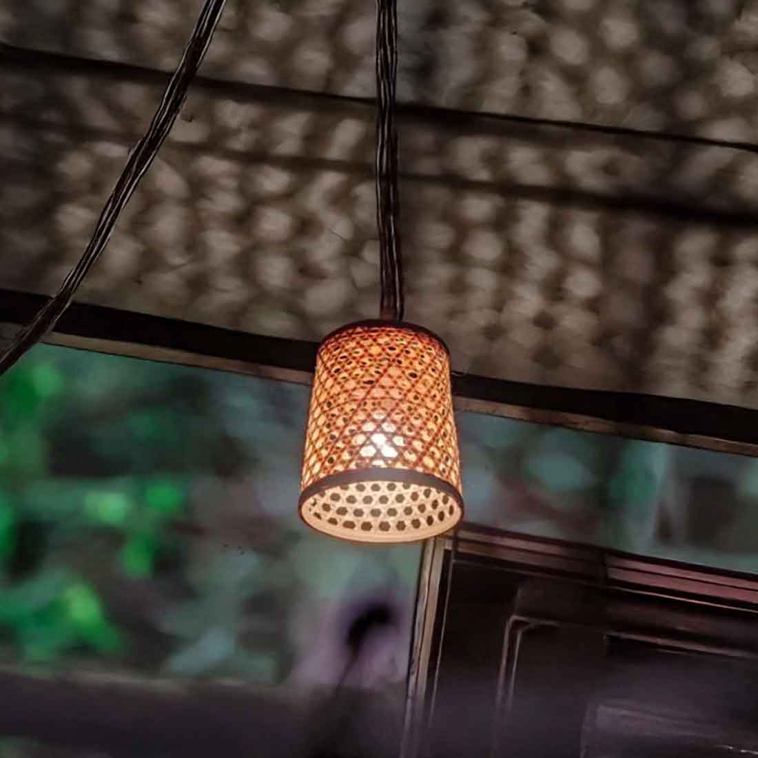 Hanging Natural Lampshade (Without Electrical Accessories)