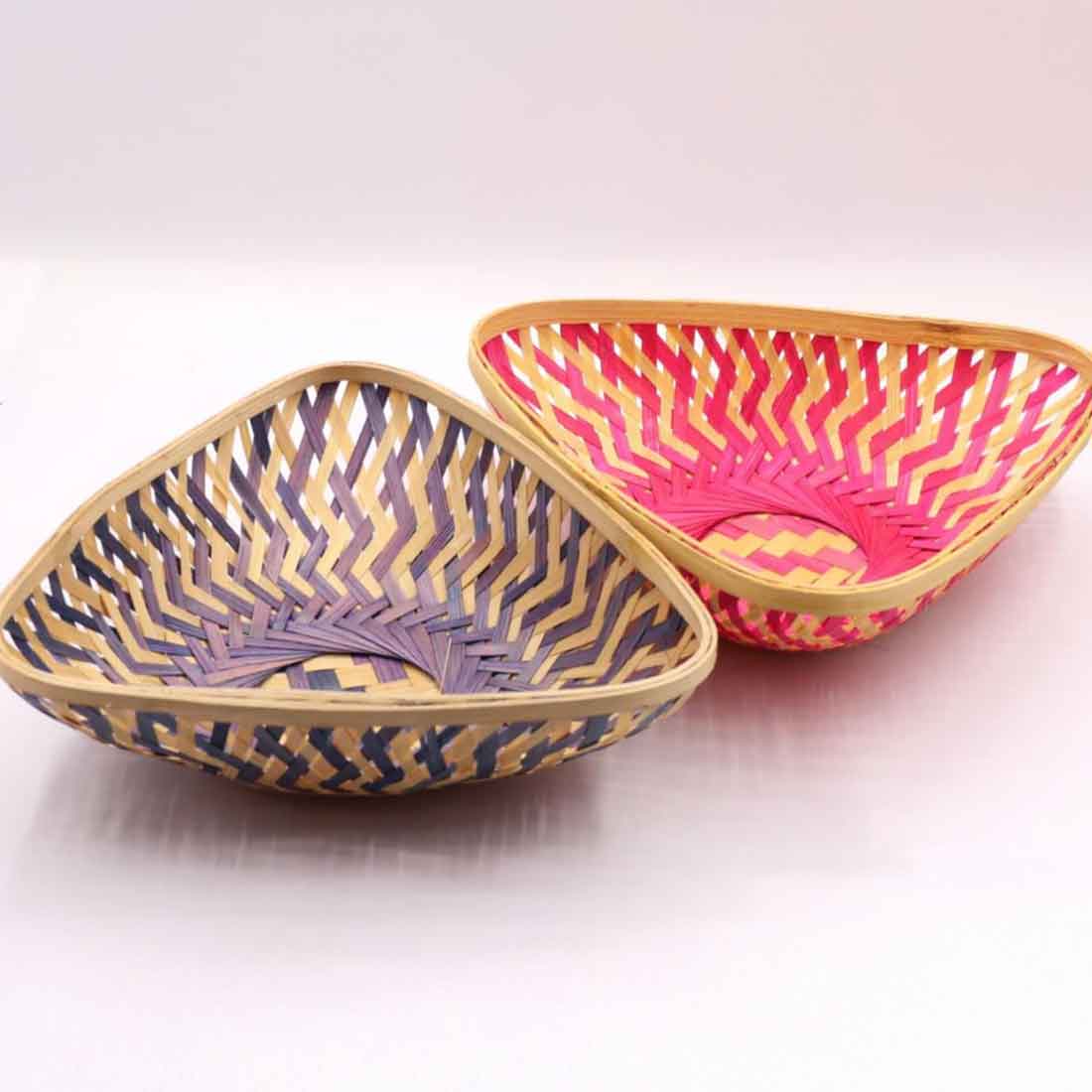 Trika Bamboo Basket - Triangular Color Series