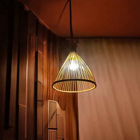 Rattan look Lampshade with Diffuser Sheet- (Without Electrical Accessories)