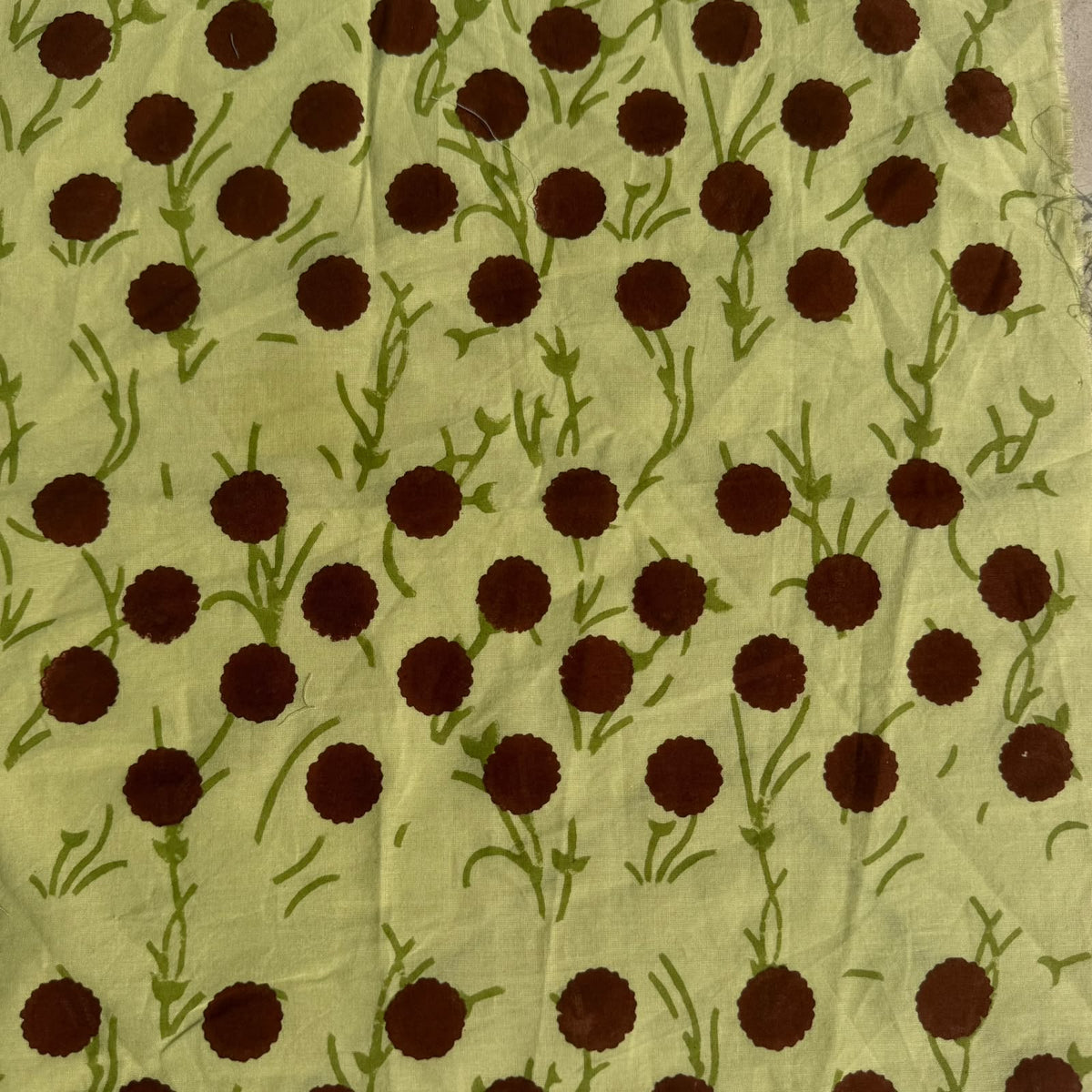 Nayara Cotton 110" Block-Printed Abstract Upholstery Fabric