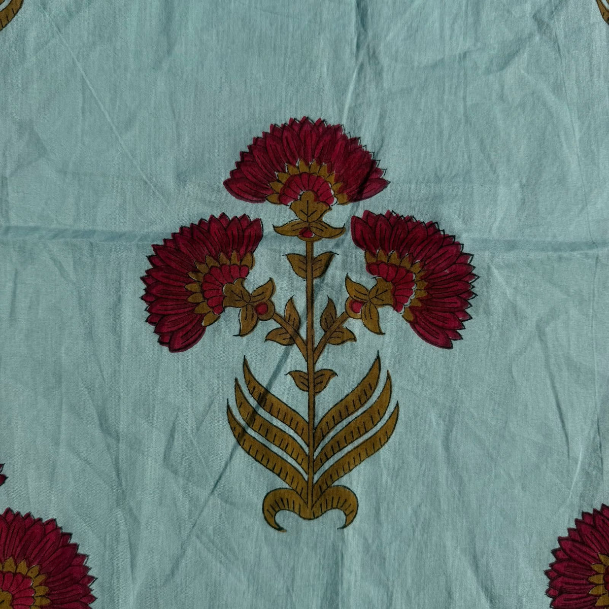 Tavira Cotton 110" Block-Printed Buta Upholstery Fabric