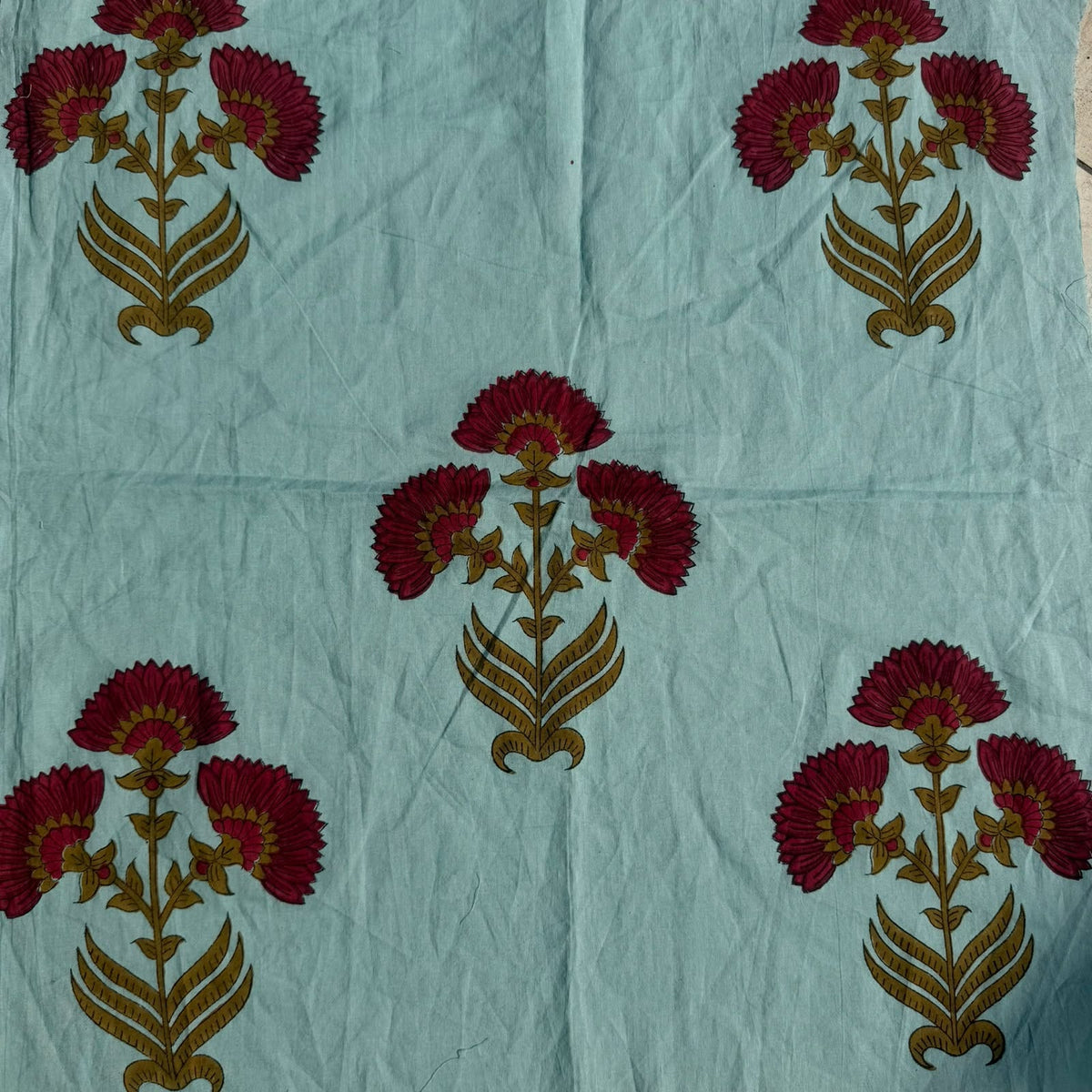 Tavira Cotton 110" Block-Printed Buta Upholstery Fabric