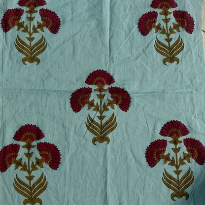 Tavira Cotton 110" Block-Printed Buta Upholstery Fabric