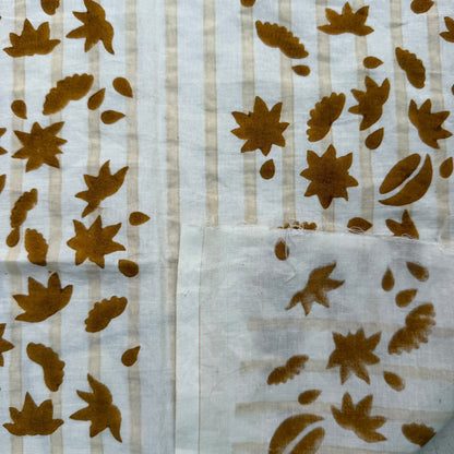 Noreya Cotton 110" Block-Printed Stripe Abstract Upholstery Fabric