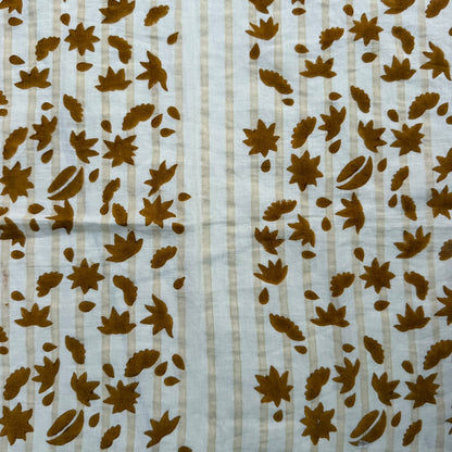 Noreya Cotton 110" Block-Printed Stripe Abstract Upholstery Fabric