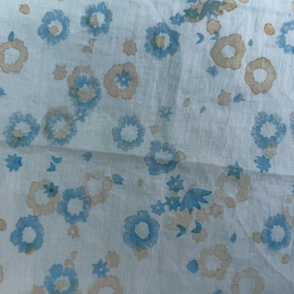 Avelia Cotton 110" Block-Printed Abstract Upholstery Fabric