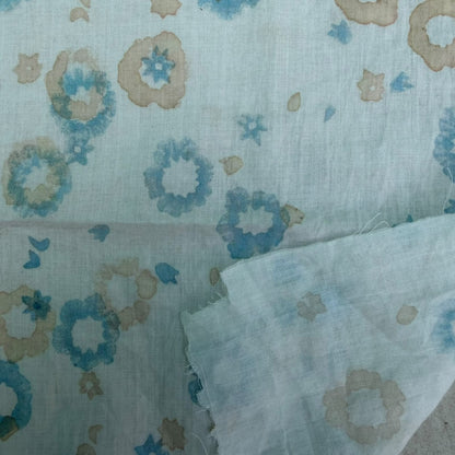 Avelia Cotton 110" Block-Printed Abstract Upholstery Fabric