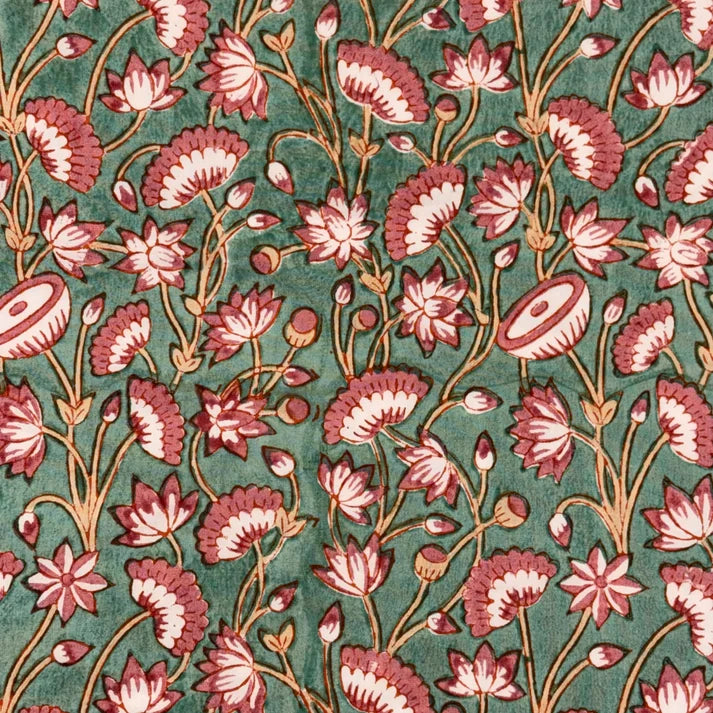 Mihira Cotton 110" Block-Printed Jaal Upholstery Fabric
