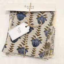 Aangan Swatch Set/ Earth-Inspired Blue Hues Linen Swatch Bundle