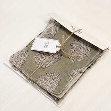Earthy Linen Hand-Block Print Swatch Set: Sanganeri Jaipur Collection
