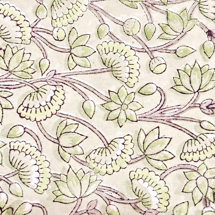 Mihira Cotton 110" Block-Printed Jaal Upholstery Fabric