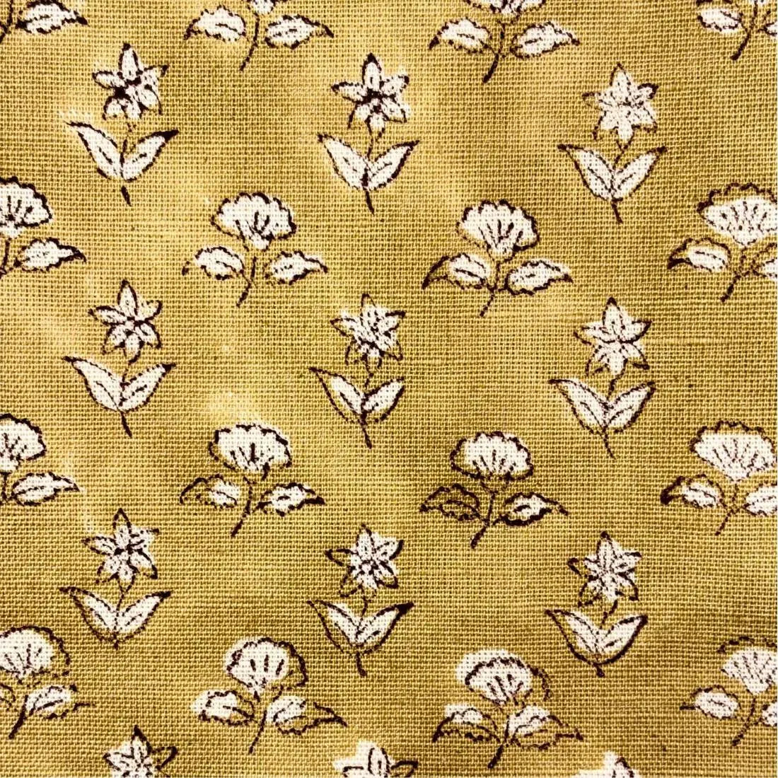 Floral pattern on a yellow background
