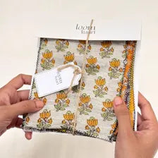 Maati Swatch Set / Terracotta & Clay Tones Hand Block Print Linen Swatches
