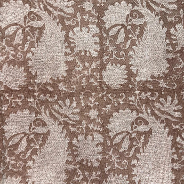 Rangrez Linen 58" Block-Printed Jaal Upholstery Fabric