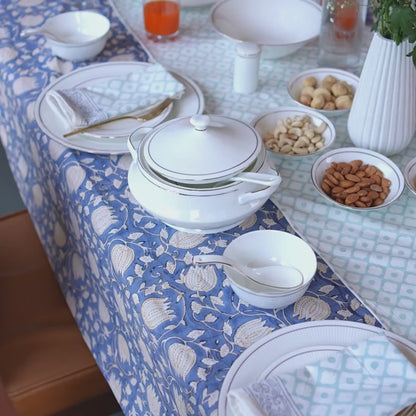 Table linen set styled on table