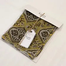Vasundhara Swatch Set / Organic Yellow Palette Hand Block Linen Samples